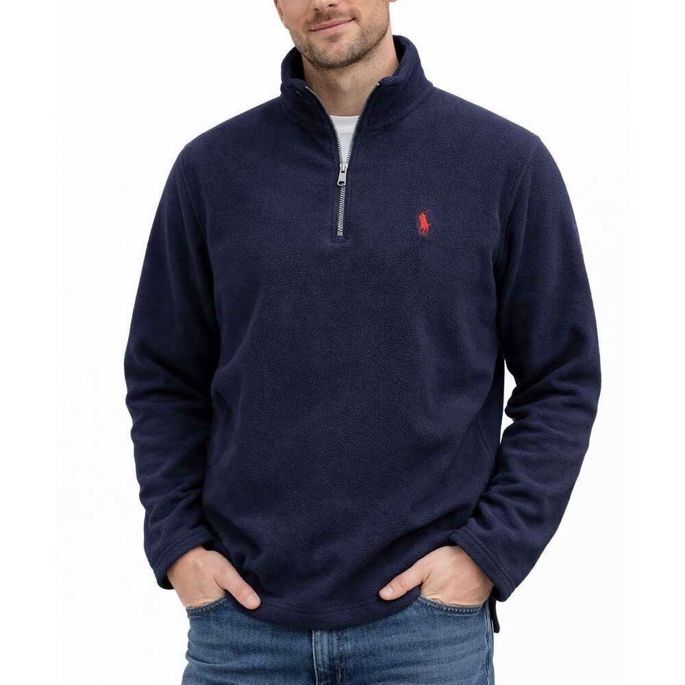 VINTAGE Polo Ralph Lauren jeans co fleece quarter zip pullover Xl